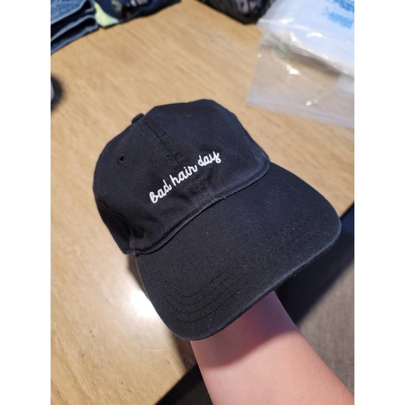 Bad Hair Day Black Adjustable Baseball Cap - Picture 7 of 8